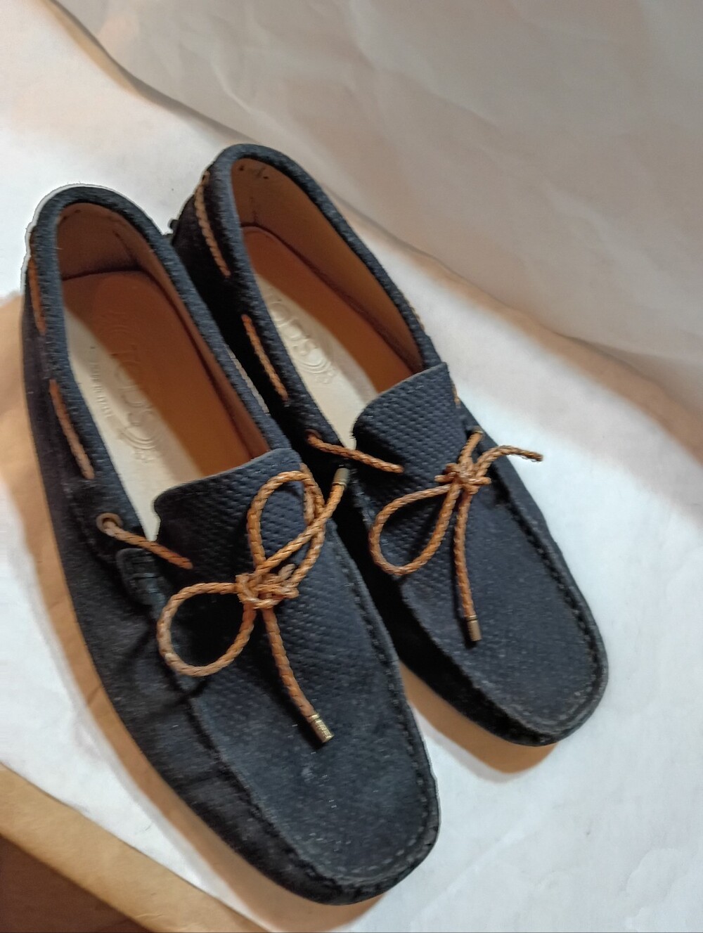 TOD'S Iconic GOMMINO MENS SUEDE DRIVING Distressed SHOES UK 7 Us 8